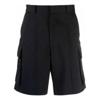 SS21 Pantalones Cortos cargo de color liso, negros