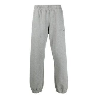 SS21 Pantalones deportivos de corte ajustado con logotipo de Arrows, corte holgado, color gris