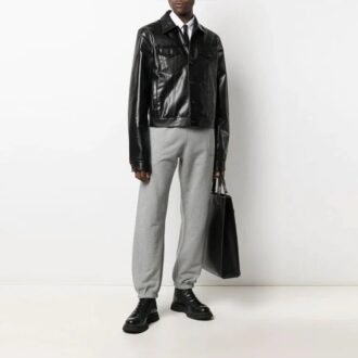 SS21 Pantalones deportivos de corte ajustado con logotipo de Arrows, corte holgado, color gris