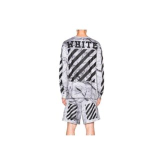 SS21 Suéter con estampado grande Gris Blanco