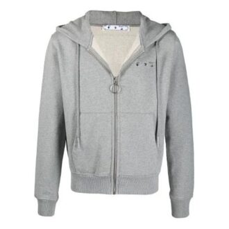 SS21 Versión ajustada con cremallera bordada con flecha, gris