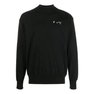 SS21 Versión de punto con patrón bordado del logotipo Negro