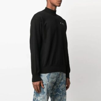 SS21 Versión de punto con patrón bordado del logotipo Negro