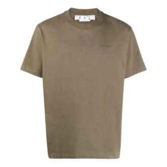 SS22 Camiseta de manga corta con cuello redondo y estampado del logotipo, versión estándar, verde