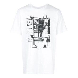 SS22 Estampado de Arrows Cuello redondo Pantalones Cortos Blanco