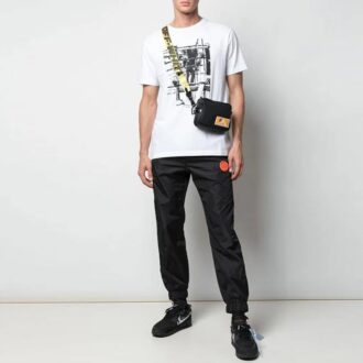 SS22 Estampado de Arrows Cuello redondo Pantalones Cortos Blanco
