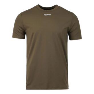 SS22 Estampado de flechas con letras, cuello redondo, pantalones cortos, verde