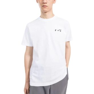 SS22 Jersey de cuello redondo con estampado de logotipo, versión de Pantalones Cortos, blanco