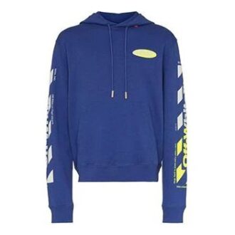 Sudadera con capucha ajustada con logo dividido para hombre, temporada primavera-verano 2019, azul