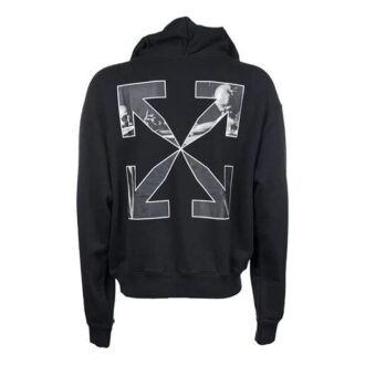 Sudadera con capucha Caravaggio Arrow Over «Negro/Blanco»
