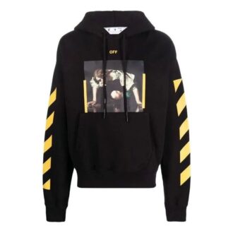 Sudadera con capucha con estampado de Caravaggio «Negro Amarillo»