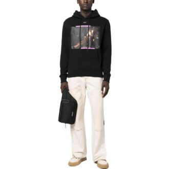 Sudadera con capucha de algodón con estampado de Caravaggio «Black Cyclamen»