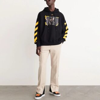 Sudadera con capucha de algodón con estampado de Caravaggio «Negro Amarillo»