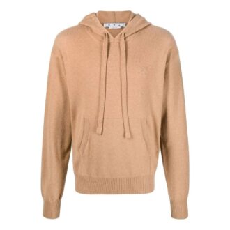 Sudadera con capucha de cachemira con logotipo bordado
