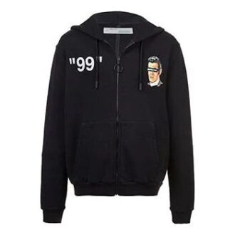 Sudadera con capucha de felpa estampada para hombre, temporada primavera-verano 2019, color negro