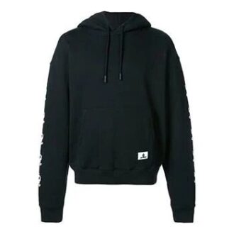 Sudadera con capucha de felpa estampada para hombre, temporada primavera-verano 2019, color negro