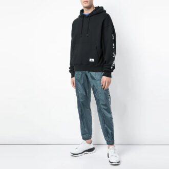 Sudadera con capucha de felpa estampada para hombre, temporada primavera-verano 2019, color negro