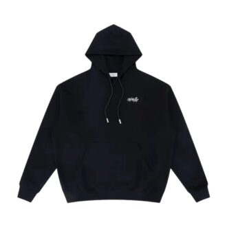 Sudadera con capucha de felpa francesa con flecha y salpicaduras de pintura «Negro»