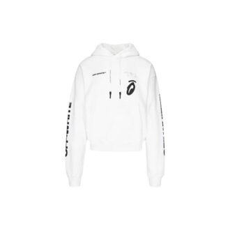 Sudadera con capucha de felpa Split Arrows para hombre, color blanco
