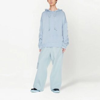 Sudadera con capucha de punto 3D en diagonal Off-White «Azul pálido»