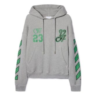 Sudadera con capucha de skate SS24 Varsity «Gris jaspeado y verde universitario»