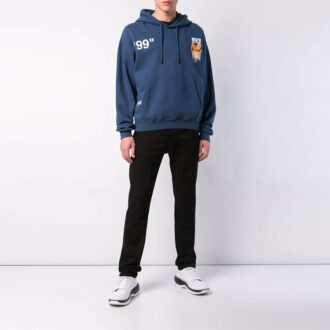 Sudadera con capucha de verano para hombre Over Popover Azul