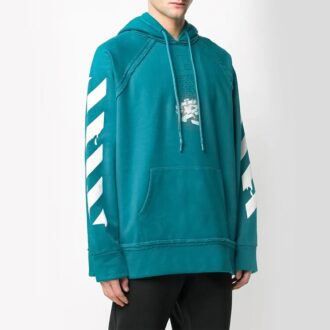 Sudadera con capucha Drop of Water Arrows para hombre, azul océano