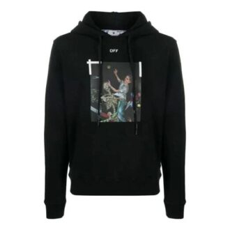Sudadera con capucha estampada de Pascal para hombre, color negro
