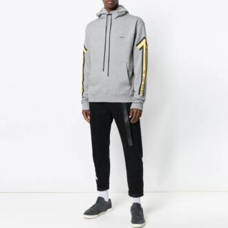 Sudadera con capucha Fw18 Arrows de corte normal «Gris Amarillo»