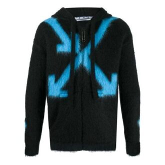 Sudadera con capucha negra estampada para hombre de Off-White