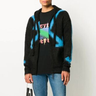 Sudadera con capucha negra estampada para hombre de Off-White