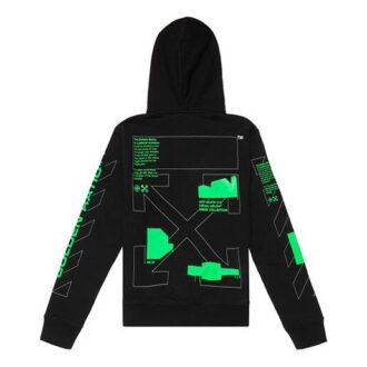 Sudadera con capucha negra SS20 con dibujo de Arrows en la espalda, logotipo para hombre, suéter de corte normal