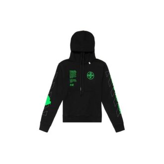 Sudadera con capucha negra SS20 con dibujo de Arrows en la espalda, logotipo para hombre, suéter de corte normal