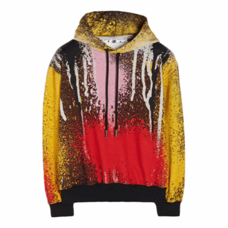 Sudadera con capucha Off-White x Katsu Crossover FW21, color rojo