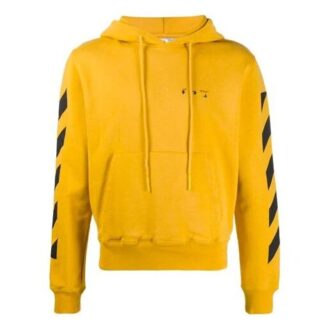 Sudadera con capucha y aplique de flecha para hombre, color amarillo