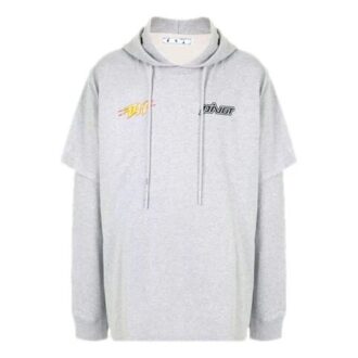 Sudadera con capucha y aplique del logotipo Pivo Flash FW20 para hombre, gris