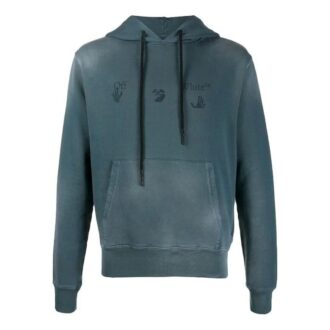 Sudadera con capucha y apliques desvanecidos FW20 Verde