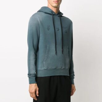 Sudadera con capucha y apliques desvanecidos FW20 Verde