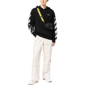 Sudadera con capucha y cordón con motivo de flechas de ladrillos