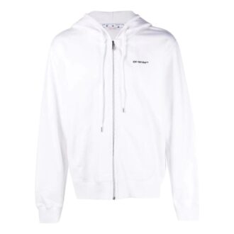 Sudadera con capucha y cremallera con estampado diagonal