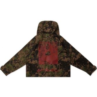 Sudadera con capucha y cremallera con estampado MONALISA para hombre, camuflaje