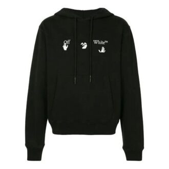 Sudadera con capucha y estampado de logotipo para hombre, color negro