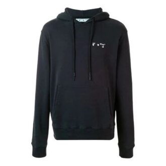 Sudadera con capucha y estampado de logotipo para hombre, color negro