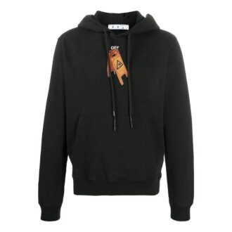 Sudadera con capucha y estampado Pascal para hombre, color negro
