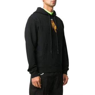Sudadera con capucha y estampado Pascal para hombre, color negro