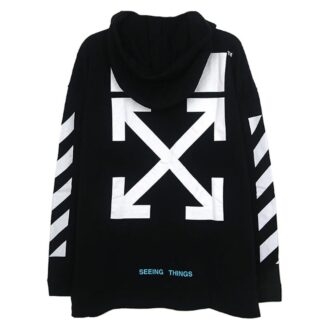 Sudadera con capucha y flechas «Negro-Blanco»