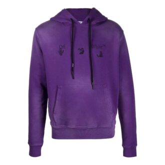 Sudadera con capucha y logo descolorido FW20, color púrpura