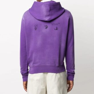 Sudadera con capucha y logo descolorido FW20, color púrpura
