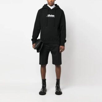 Sudadera con capucha y logo grande «Negro»