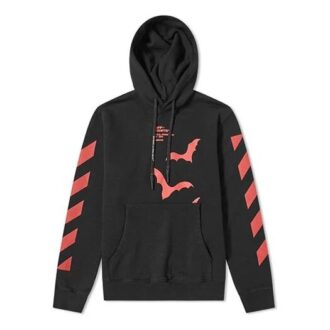 Sudadera con estampado, corte holgado, unisex, negra